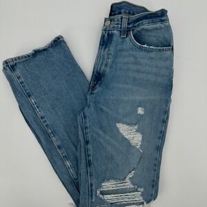 BDG Urban Outfitters Bootcut Distressed Ripped Jeans Women's Size 28‎ Light Wash